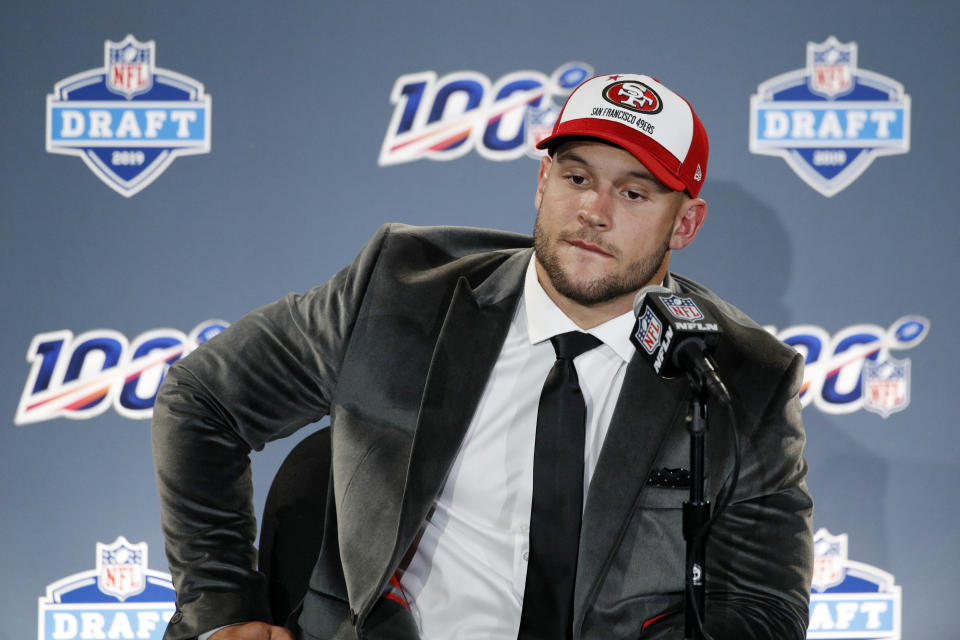 The San Francisco 49ers and first-round draft pick Nick Bosa finalized his rookie contract on Thursday. (Getty Images)