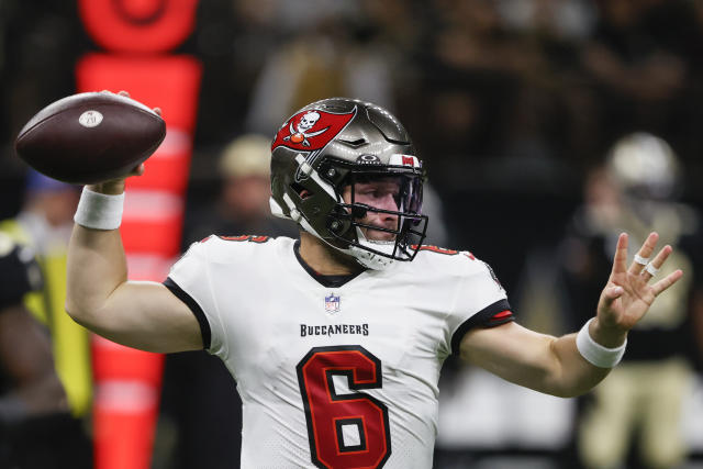 WATCH: QB Baker Mayfield hits Cade Otton for a score against the Saints