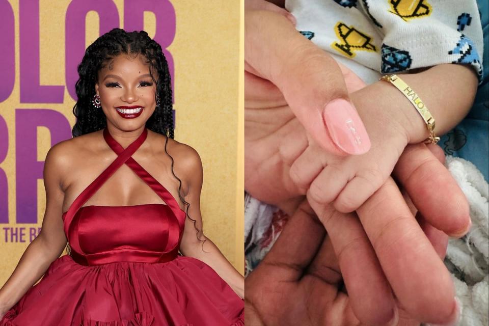 Halle Bailey announces her newborn son, Halo (Getty / Instagram / Halle Bailey)