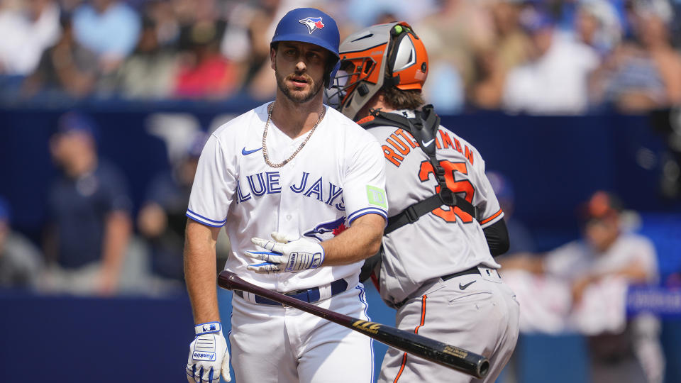 Paul DeJong struggled mightily in his brief stint with the Blue Jays. (THE CANADIAN PRESS/Mark Blinch)