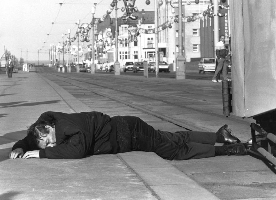 This is a famous scene from 1989 when Alan Bradley, played by Mark Eden, was killed when he was knocked over by a Blackpool tram (Photo: submit)