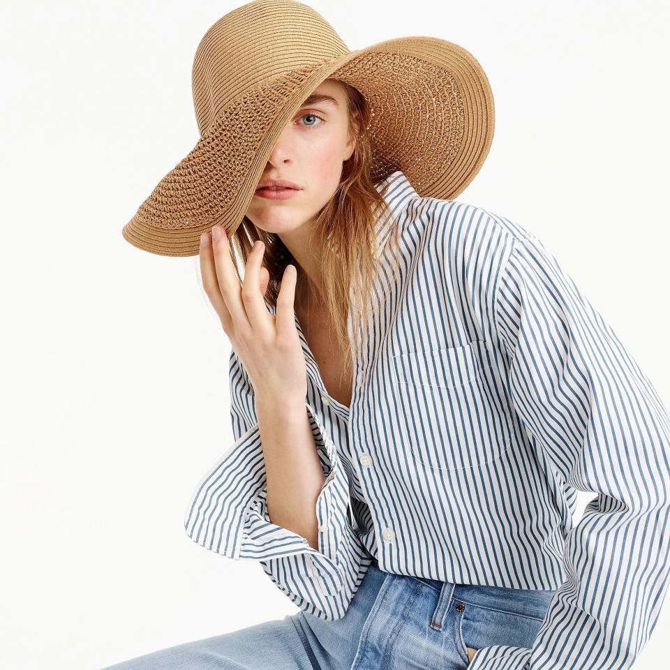 J. Crew Textured Summer Straw Hat