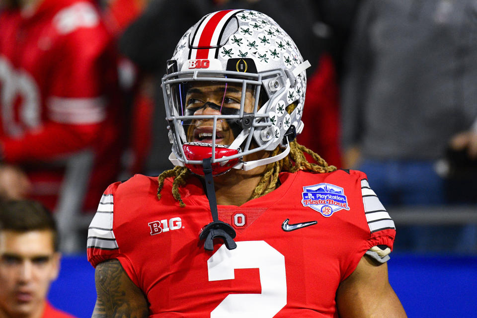 Ohio State defensive end Chase Young will not participate in drills during this week's NFL combine. (Photo by Brian Rothmuller/Icon Sportswire via Getty Images)