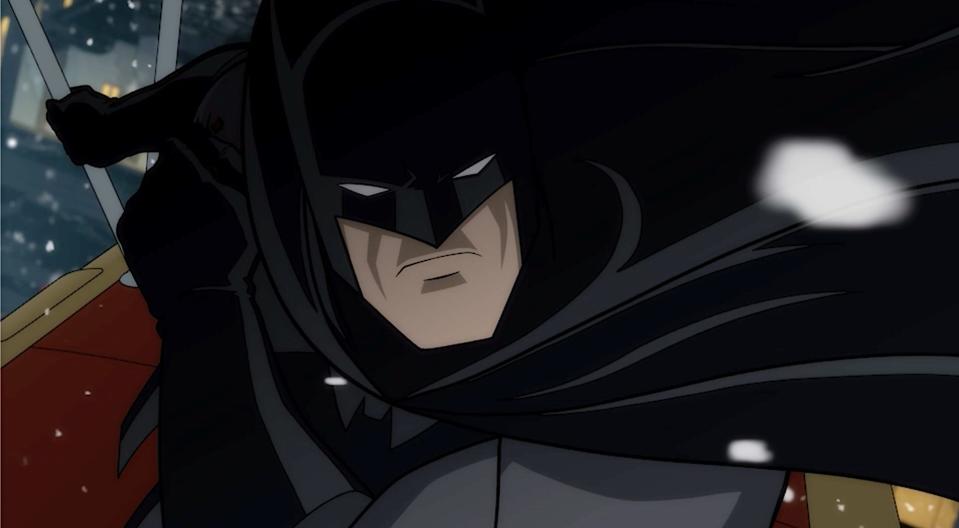 Batman, as he appears in the animated film The Long Halloween. 