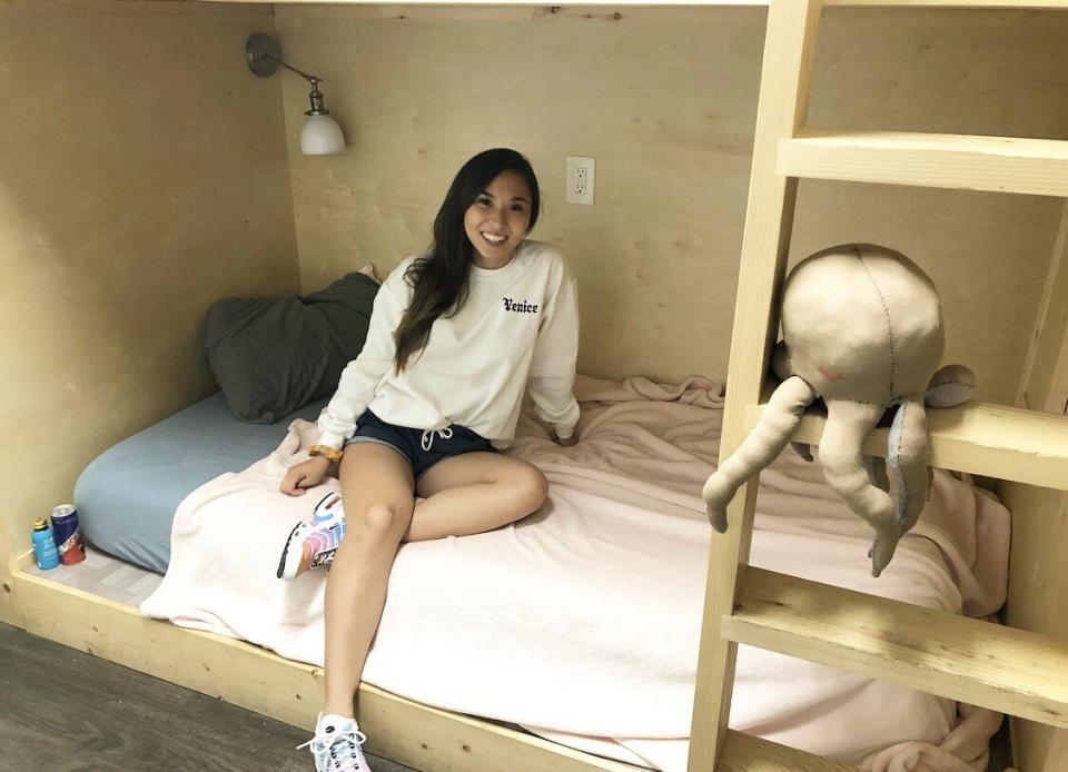Ashley Shannon, 23, has been renting a bunk bed in a co-living space for most of 2019. The lifestyle is not for everyone, but she loves it.  (Photo: Courtesy of Ashley Shannon)