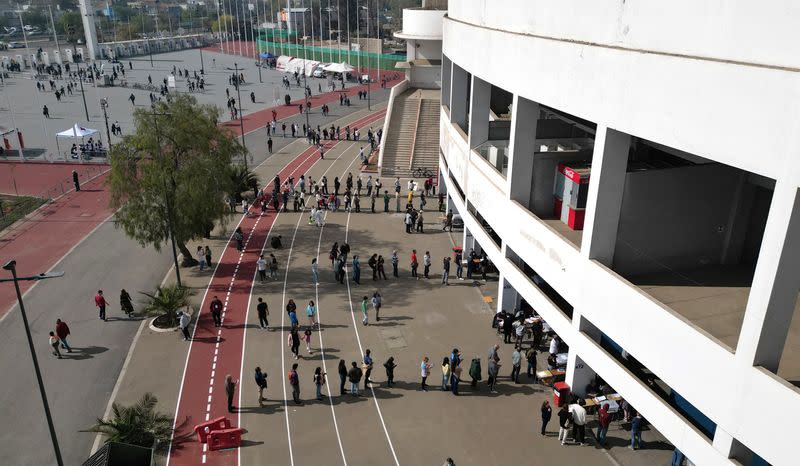 Citizens vote for a new assembly to draft constitution, in Santiago