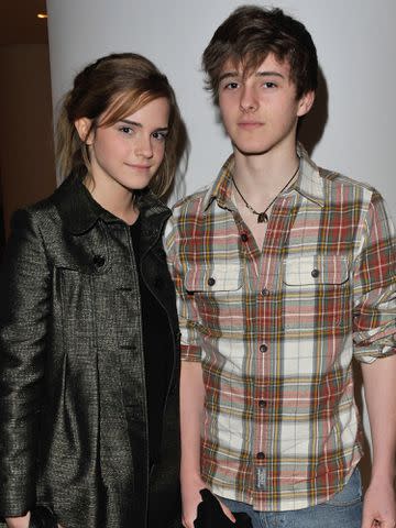 <p>Jon Furniss/WireImage</p> Emma Watson with her brother Alex at "The Damned United" film premiere after party held on March 18, 2009 in London, England.