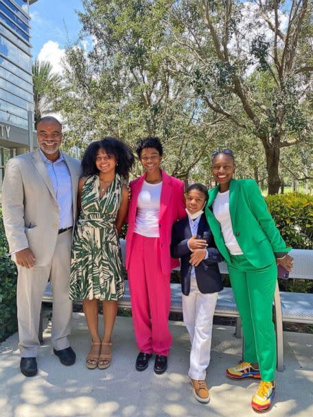 PHOTO: Dr. Nathan Connolly and Dr. Shani Mott pose for a family portrait. Connolly and Mott spoke with ABC News about the appraisal discrimination lawsuit they filed. (Dr. Nathan Connolly)