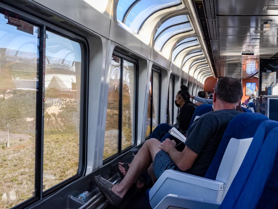 observation car on amtrak coast starlight