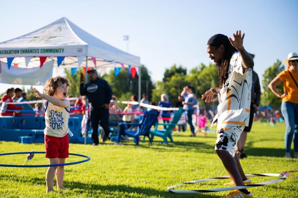 A Family Fun Zone was among the activities at Paso Robles’ Fourth of July celebration on Tuesday, July 4, 2023, at Barney Schwartz Park.