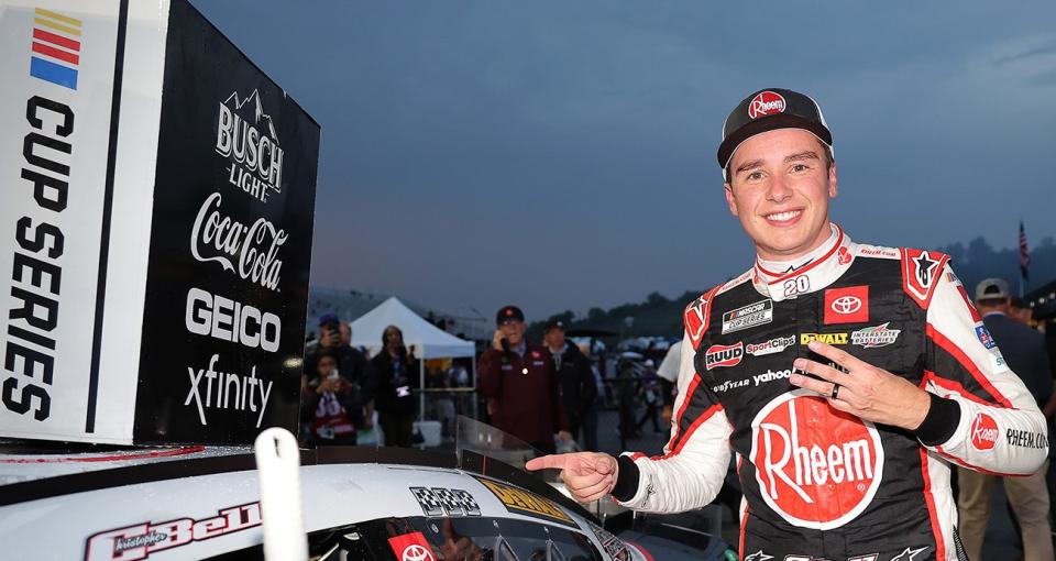 christopher bell celebrates at new hampshire