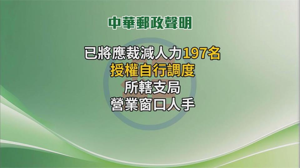 中華郵政被爆裁員274人？　交通部要求：與勞方明訂溝通時程