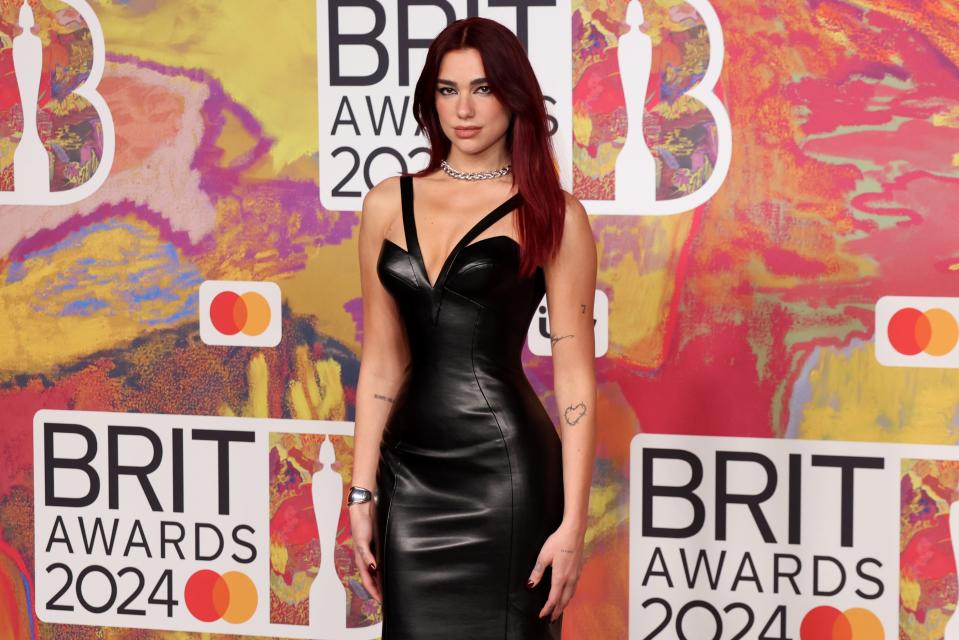 Dua Lipa attends the BRIT Awards 2024.