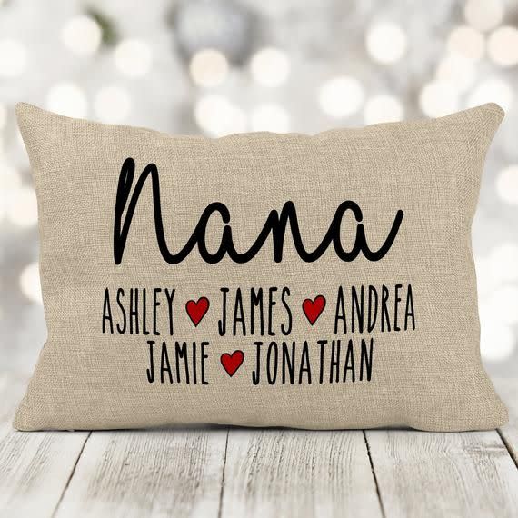 Personalized Grandparent Pillow