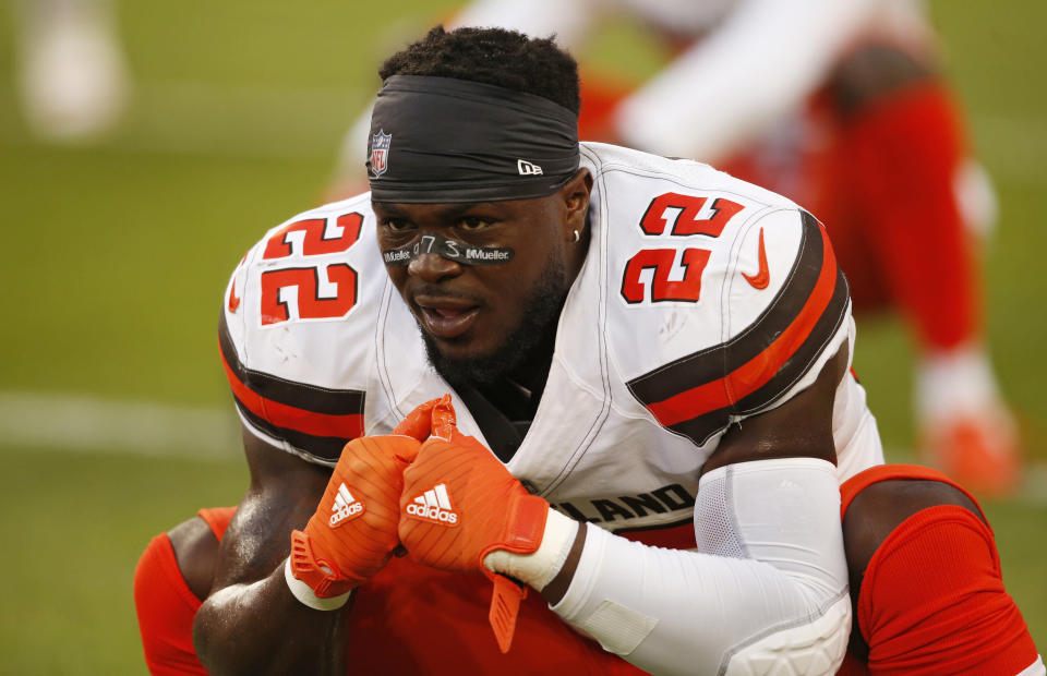 Jabrill Peppers is not a suspect in an investigation, but the victim of theft, Cleveland police say. (AP)