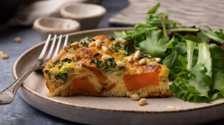 a serving of frittata
