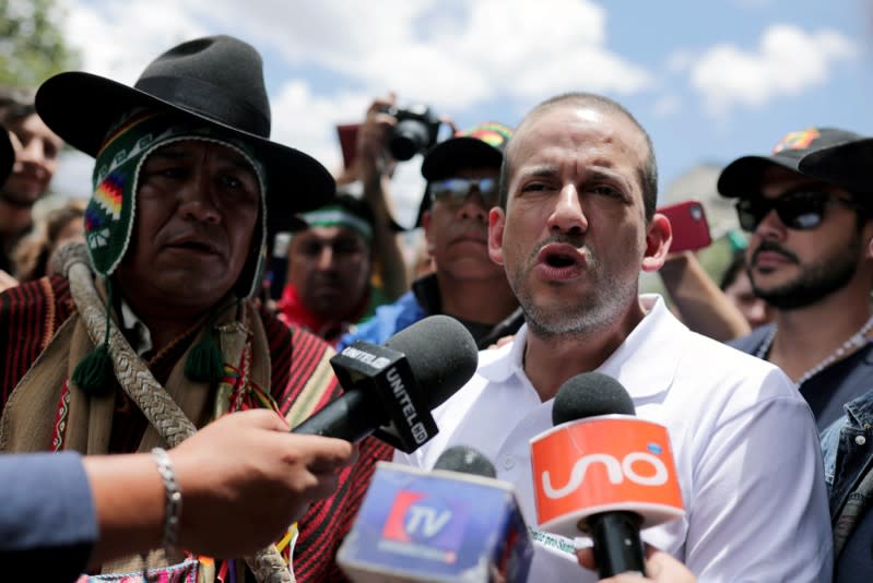 Protest against Bolivia's President Evo Morales in La Paz