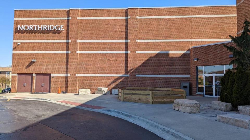 A corral students built for a senior prank.