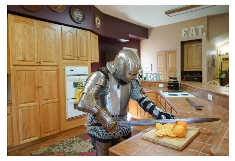 The “knight” shows off his culinary skills (REALTOR.COM)