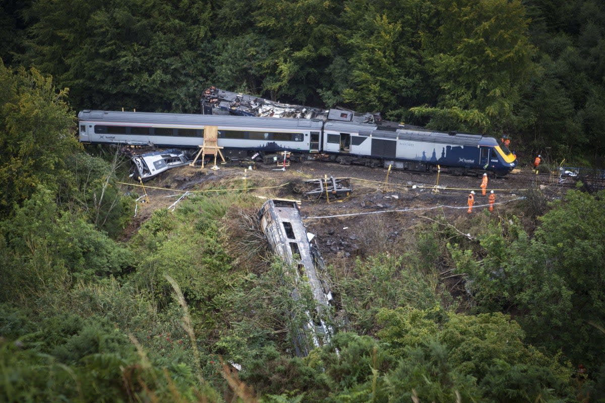 The train derailed in August 2020 (PA) (PA Archive)