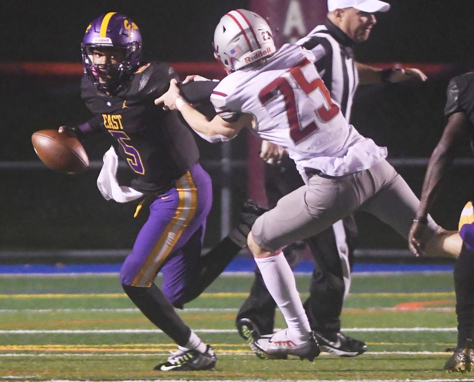 Will Canandaigua be able to put pressure on East/World of Inquiry quarterback Zymier Jackson on Friday night?