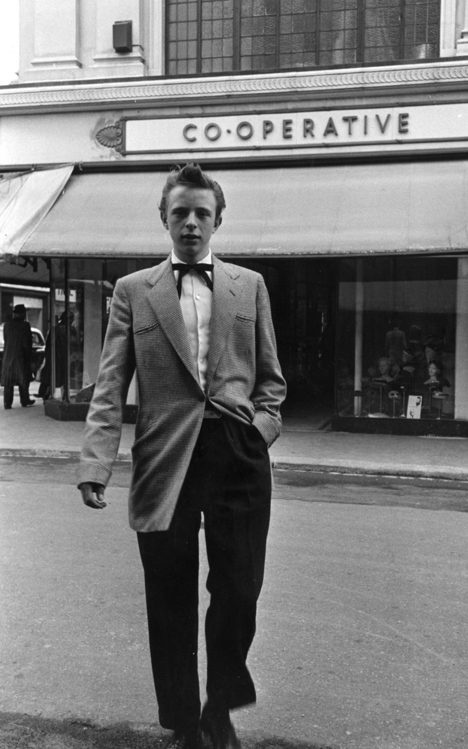 A 1954 portrait of a Teddy boy in London