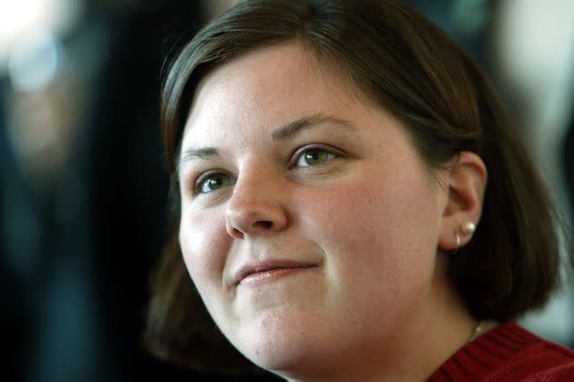 Elizabeth Carr at age 20 attends a World Infertility Month dinner at the United Nations on May 15, 2002, in New York City.