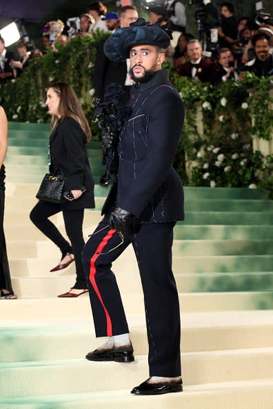 Bad Bunny Wears Margiela X Louboutin for Met Gala 2024 Red Carpet