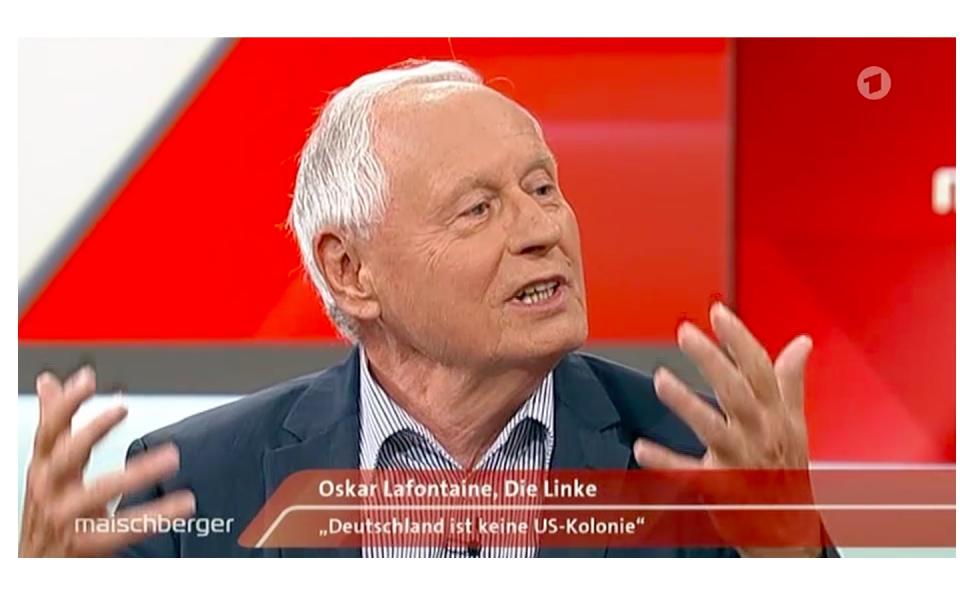 War mal wieder in Hochform: Ex-Linken-Chef Lafontaine. Foto: Screenshot ARD