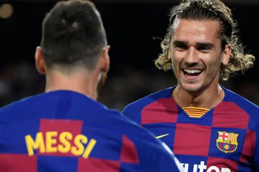 Antoine Griezmann (right) joined Barcelona from Atletico Madrid in July 2019