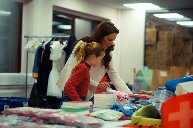 <p>Will Warr</p> Kate Middleton and Princess Charlotte volunteer at baby bank.