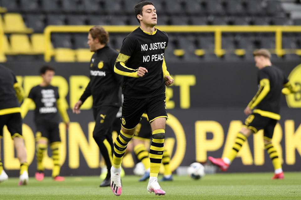 American midfielder Giovanni Reyna is among the growing list of Bundesliga players speaking out against systemic racism and police brutality following the killing of George Floyd in the United States. (Alexandre Simoes/Getty Images)