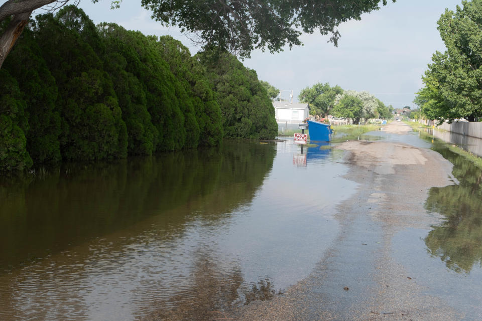 Flooding along 77th Steet Monday has left many residents without drinking water and electricity just south of the Greenways near Amarillo.