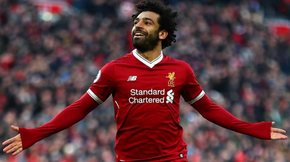 Salah is on a goal-scoring spree right now. Pic: Getty