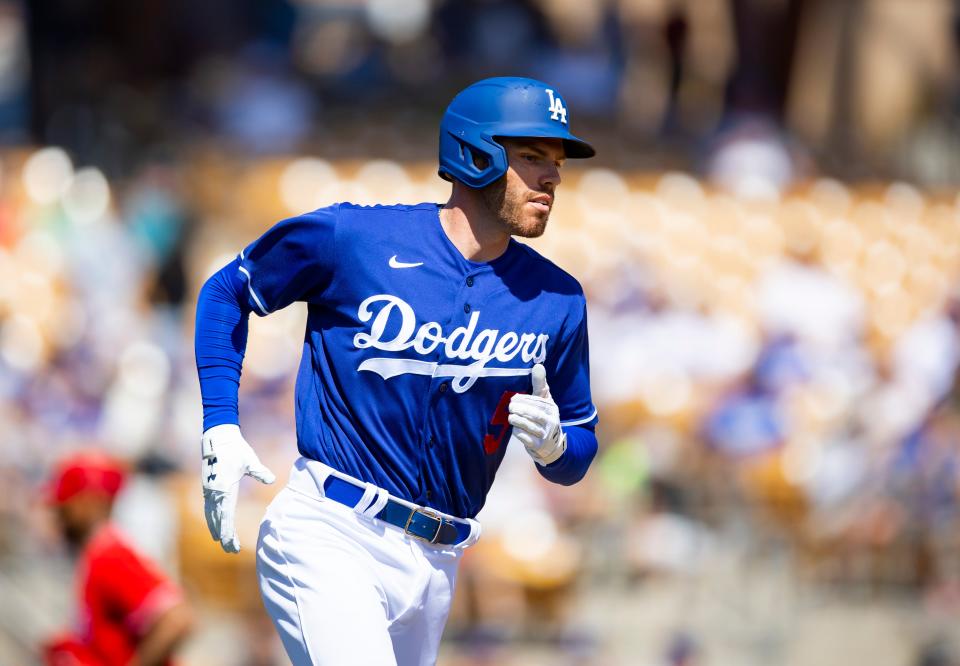 Freddie Freeman signed a six-year, $162 million contract with the Dodgers.