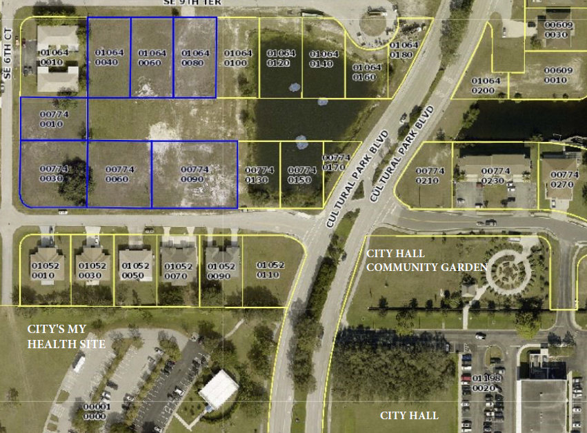 The properties at 608, 612 and 616 SE 9th Terrace, 929 and 935 SE 6th Court and 609 and 615 SE 10th Street will not be used as a FEMA housing site.