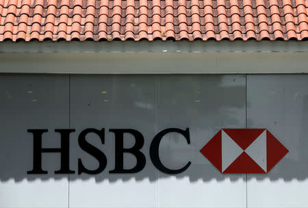 HSBC bank signage is pictured in Singapore, September 5, 2017. REUTERS/Edgar Su