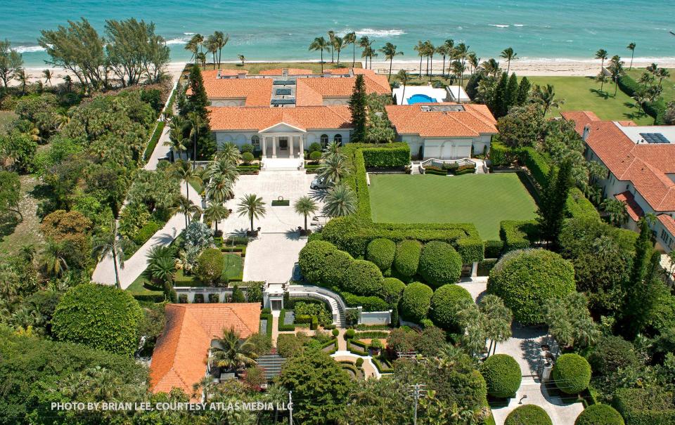 Radio shock jock Howard Stern and wife Beth Ostrosky reside seasonally at this oceanfront estate at 601 N. County Road. Its ownership company is facing a 2023 property tax bill of $1.38 million.