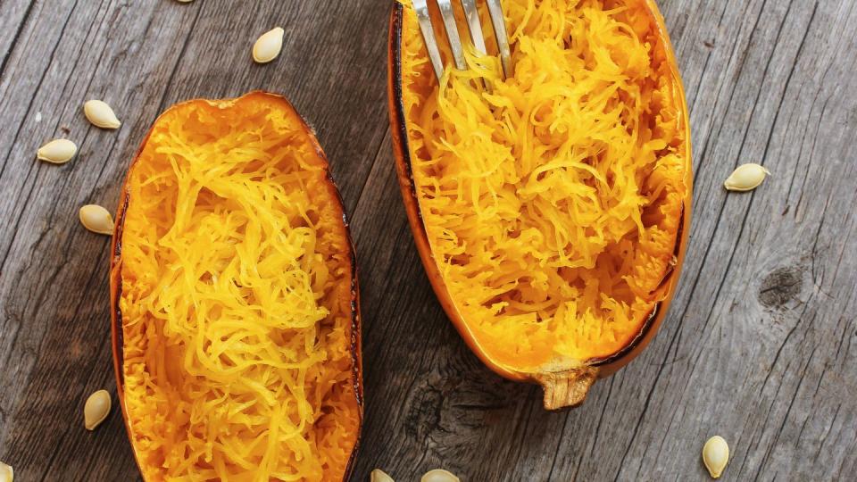 Spaghetti Squash top down view