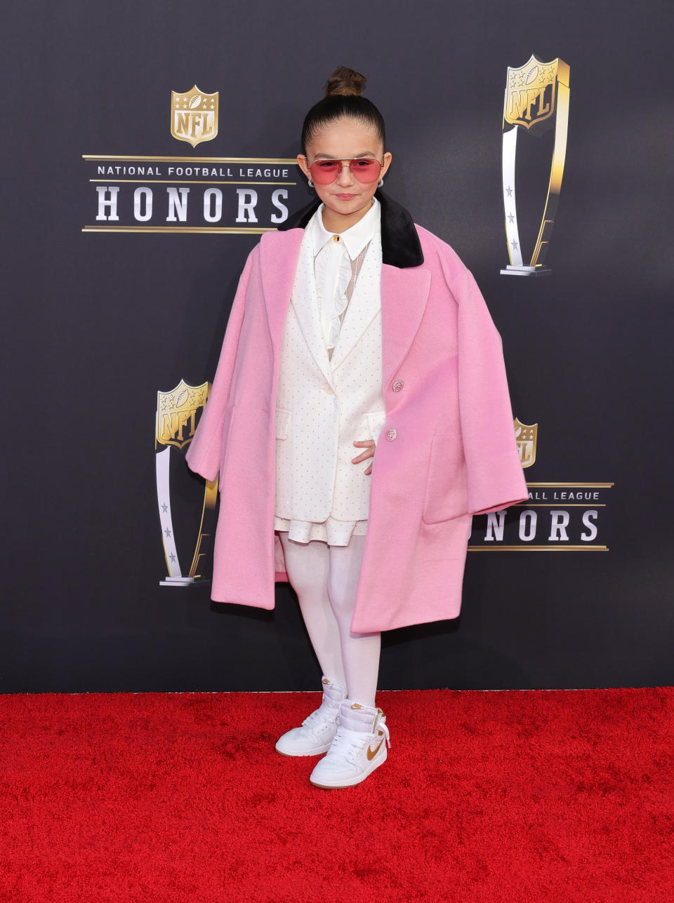 LAS VEGAS, NEVADA - FEBRUARY 08: Taylen Biggs attends the 3th Annual NFL Honors at Resorts World Theatre on February 08, 2024 in Las Vegas, Nevada. (Photo by Ethan Miller/Getty Images)