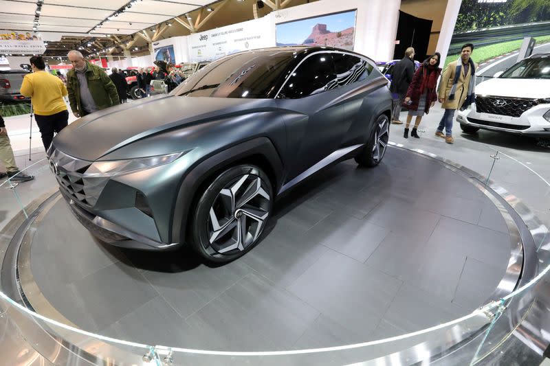 FILE PHOTO: The Hyundai Vision T electric concept vehicle is displayed at the Canadian International Auto Show in Toronto