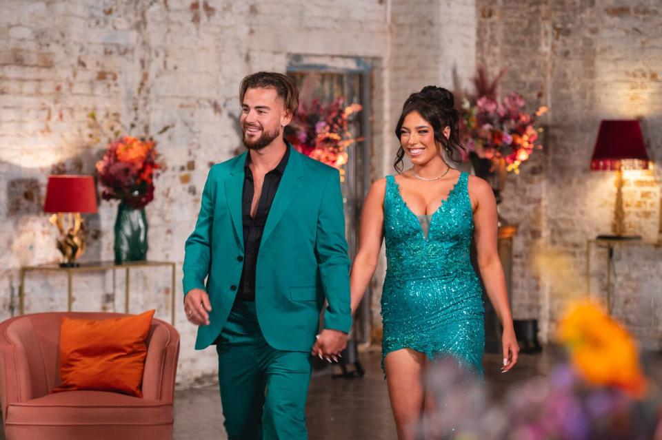 MAFS UK's Erica and Jordan walked in as a happy couple (Channel 4)