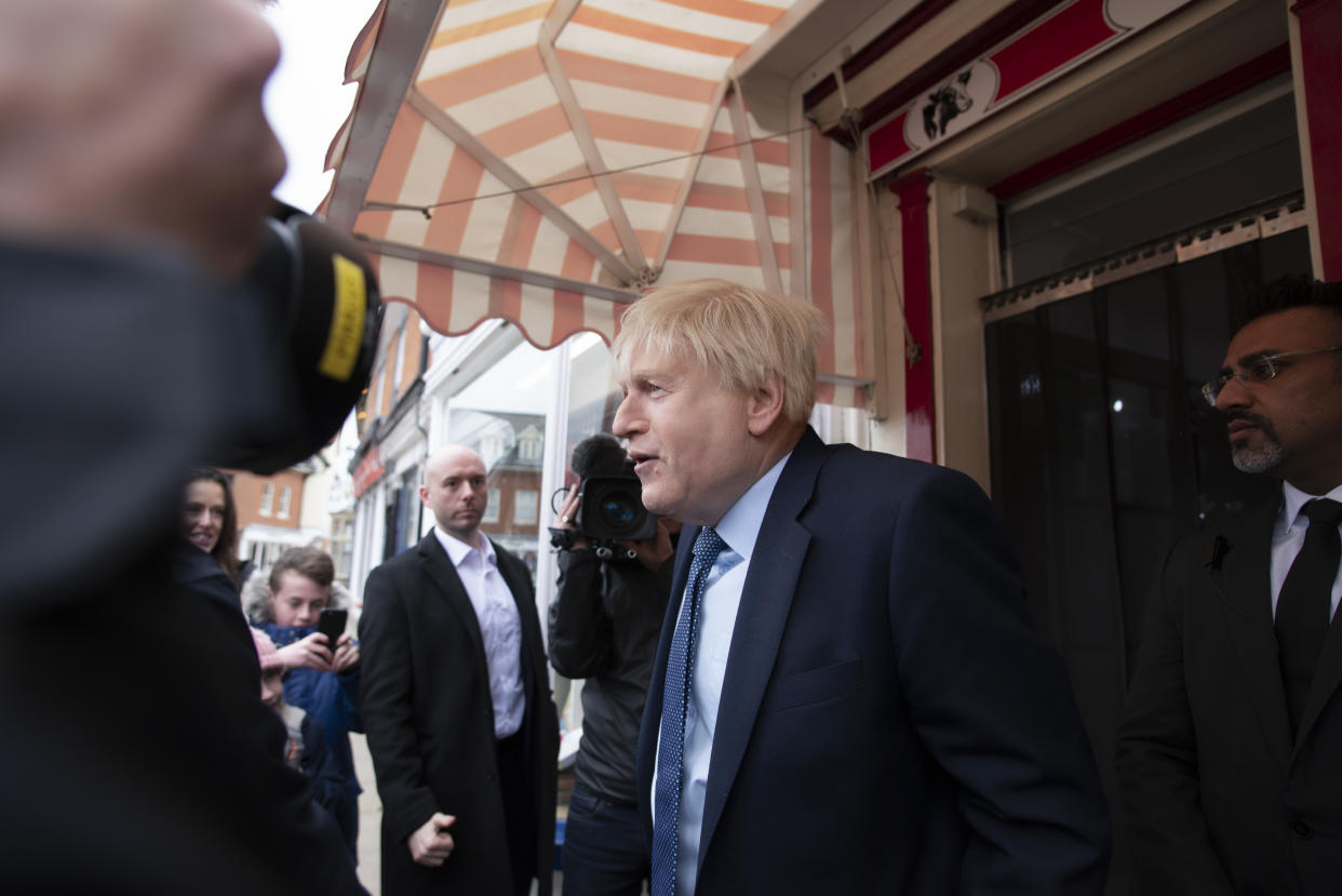 Sir Kenneth Branagh plays Boris Johnson in This England. (Sky)