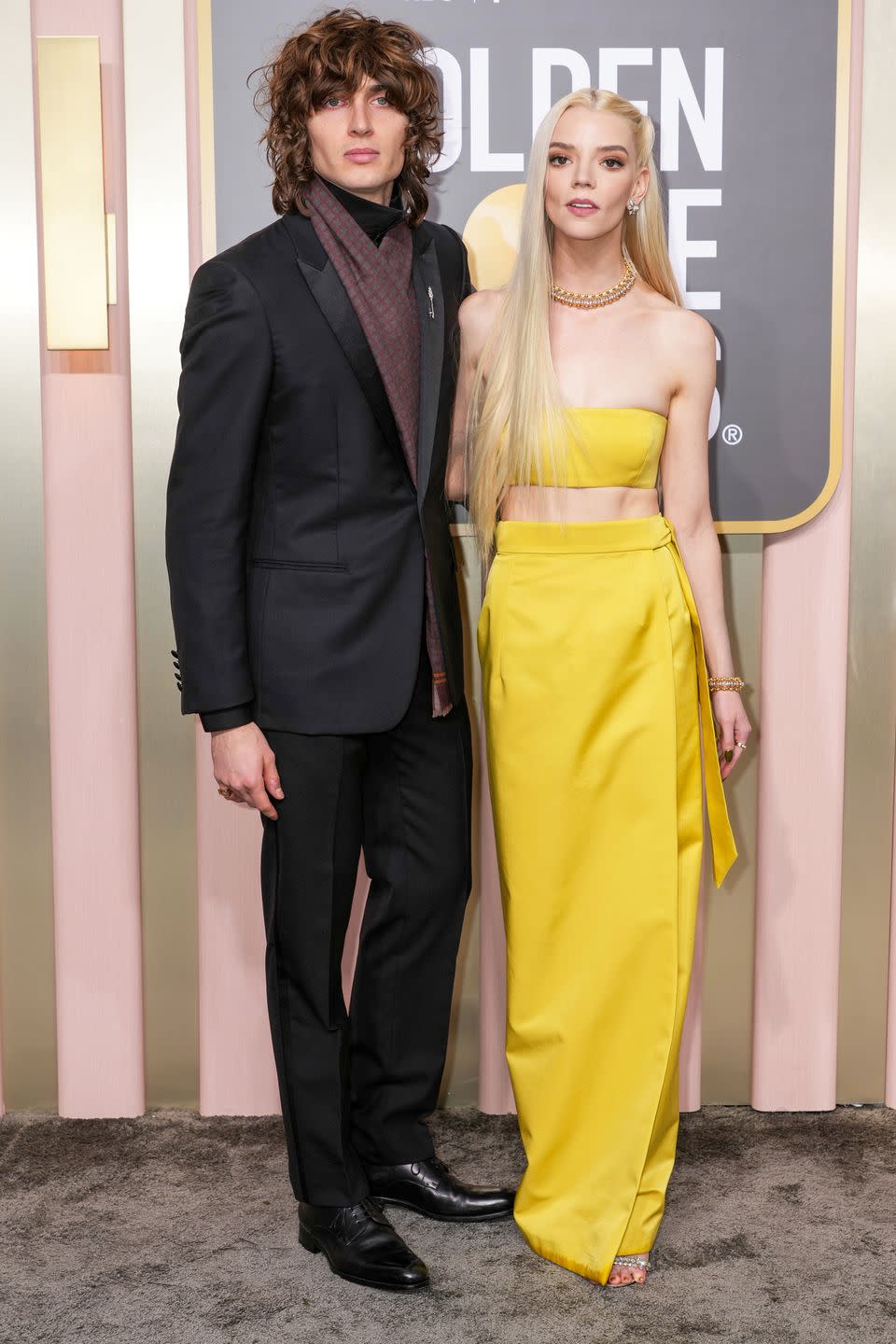 malcolm mcrae and anya taylor joy, golden globes 2023