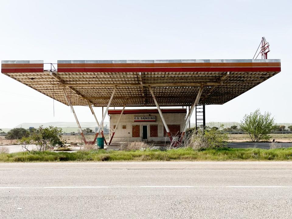 a rest stop that looks empty