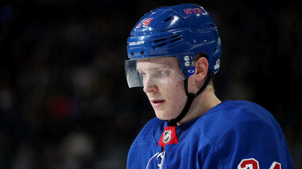 The second-overall pick in 2019 has struggled early. (Photo by Jared Silber/NHLI via Getty Images)