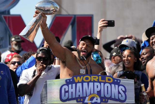 Los Angeles Rams presented with Lombardi Trophy after winning Super Bowl LVI