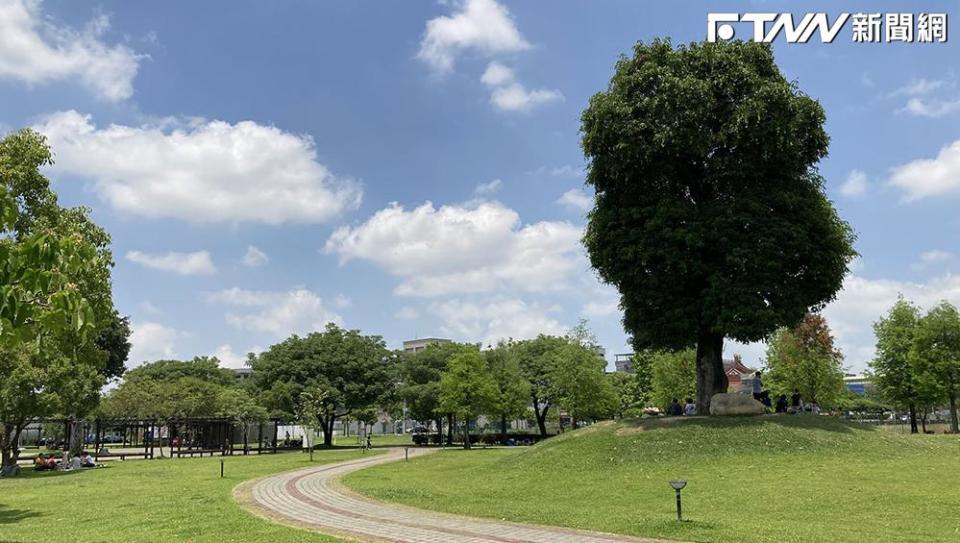 信義房屋：佔地2萬坪的南興公園，為親子家庭週末熱門去處，圖為南興公園內知名景點「米奇樹」。