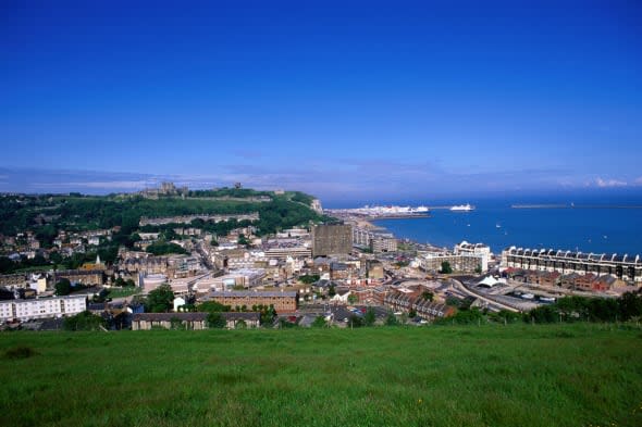 View over the town and port - Dover, Kent, England