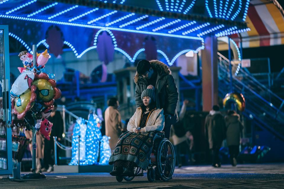 A remake of the 2003 Japanese movie, Josee, the Tiger and the Fish, Josée is about a romance transcending physical and social class spaces between Yong Seok (Nam Joo Hyuk), a university senior student and an orphaned, disabled young woman Josée, (Han Ji Min) who is cared for by her grandmother. (Still courtesy of Golden Village Pictures)